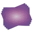 thumbnail image 1 of Ambesonne Psychedelic Place Mats Set of 4, Flower Life Vibrant, Standard Size, Fuchsia Purple, 1 of 6