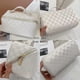 thumbnail image 4 of Checkered Makeup Bag Large Cosmetic Bag PU Leather Makeup Bag Storage For Women Girls Travel Toiletry Bag With Handle Divider Large Opening Metal Zipp, 4 of 4