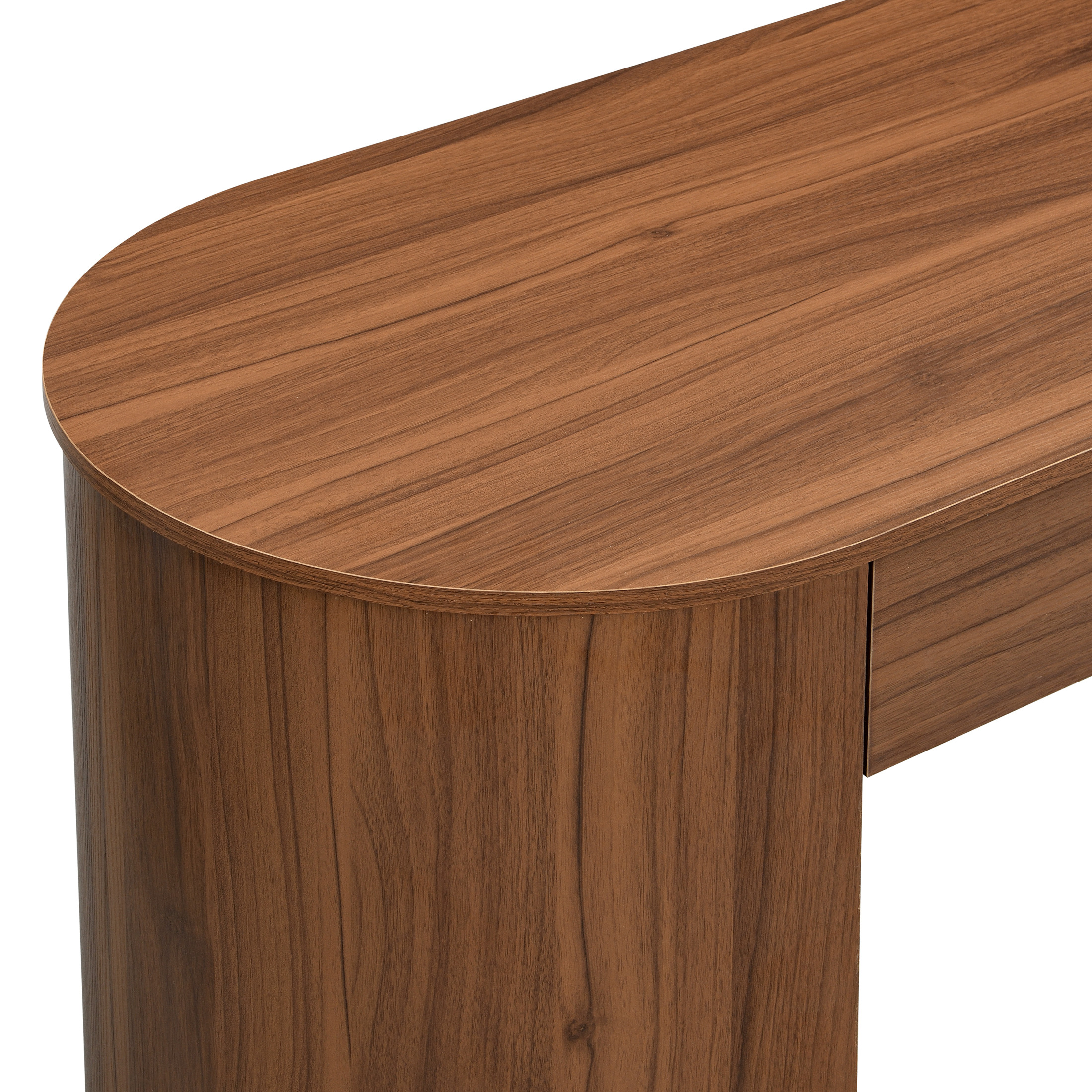Christopher Knight Home 60.3" Modern Storage Writing Desk, MDF Office Table with Drawers and Open Shelf, Dark Walnut