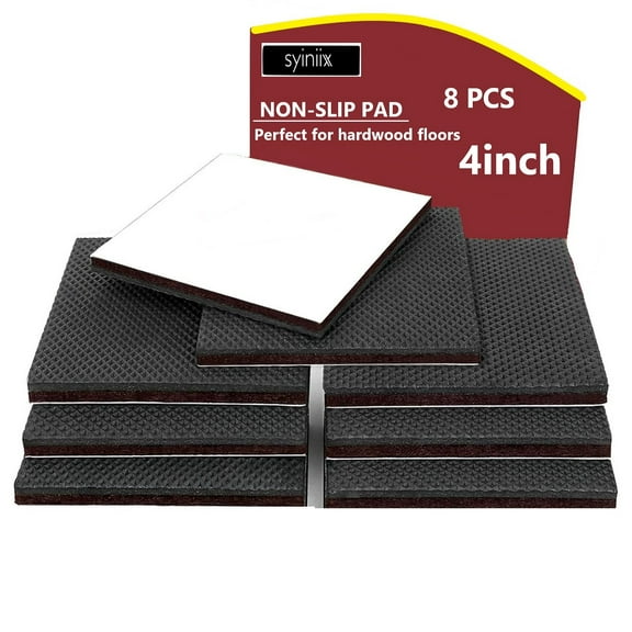 8pcs Non Slip Furniture Pads, 4" Premium Furniture Grippers, Rubber Feet Hardwood Floor Protectors For Furniture Legs, Couch Stoppers, Keep Your Furniture In Place Foreve