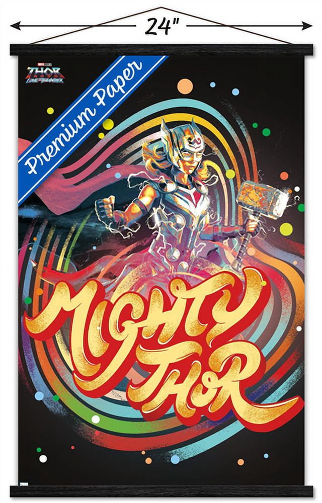 Marvel Thor: Love and Thunder - Circles Wall Poster with Magnetic Frame, 22.375" x 34"