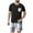 D-Black, variant on ZVNAΖH Mens Pajamas Set, Summer 2 Piece Lounge Set Men, Men's Crew Neck Short Sleeve Tees and Drawstring Shorts
