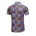 thumbnail image 4 of Alkepwun Hawaiian Shirt for Men Plus Size Boho Floral Short Sleeve Shirt Beach Stand-up Collar Shirt Printed Summer Casual Slim Fit Shirts on Clearance, 4 of 4