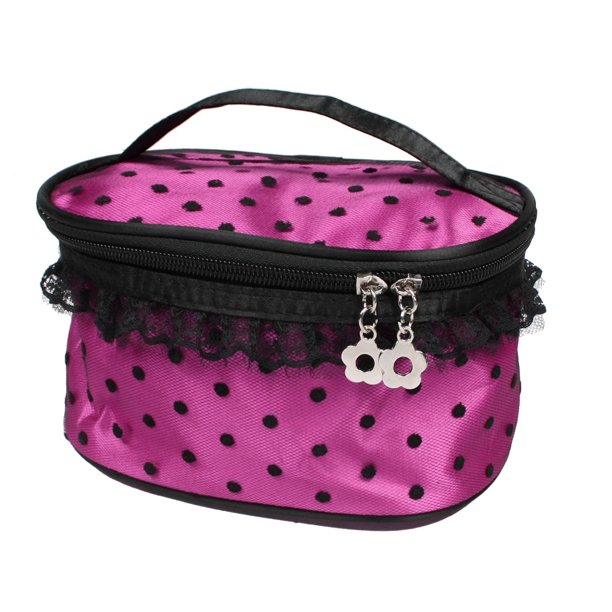 Unique Bargains Foldable Rectangle Design Mesh Lace Portable Makeup