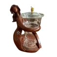 thumbnail image 2 of Abbracc Kung Fu Tea Pot Kung Fu Tea Set Tea Kettle with Infuser Magnetic Teapot Kungfu Glass Tea Set for Office Table Decor Tea House Red, 2 of 9