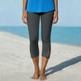 thumbnail image 4 of Sageysalite Capri Legging for Women Yoga Pants Lace Elastic Waist Stretch Casual Lightweight Comfy Gym Workout Pants, 4 of 7