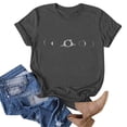 thumbnail image 4 of Hauts d'Été pour Femmes, Blouses Décontractées Élégantes 2024, T-Shirts à Imprimé Solaire, Col Rond, Manches Courtes, Gris, 4 of 5