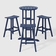 thumbnail image 4 of WestinTrends Malibu Outdoor Patio Bar Height Table and Bar Stool 4-Piece Dining Set, Navy Blue, 4 of 8