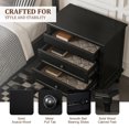 thumbnail image 5 of Leumius 28" Nightstand with Charging Station, Farmhouse Bedside Table with 3 Drawers, USB and Type-C Ports, Storage End Table for Bedroom Living Room Office Black, 5 of 7