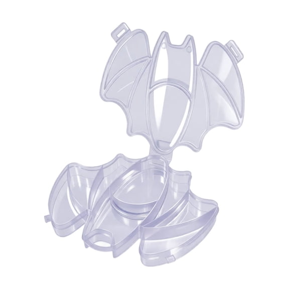 Treat Container Clear Bat Shaped 6 X 4.5 Inch Halloween Party Favor Box for Trick Or Treat Candies and Small Trinkets