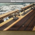 thumbnail image 6 of Ambesonne Nautical Place Mats Set of 4, Sailboat Sunset Sea, Standard Size, Cream and Blue, 6 of 6