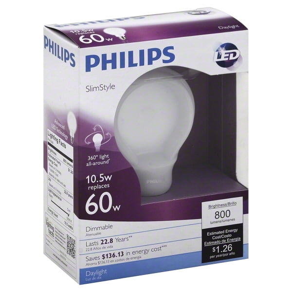 verraad Neuropathie kennis Philips 433235 A19 Slimstyle Daylight Led Bulb, 10.5 Watts - Walmart.com