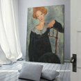 thumbnail image 3 of Cuadro impreso de Amedeo Modigliani (118), póster de arte de pared, cuadro de lienzo de desplazamiento, decoración de sala de estar, hogar, 08 x 12 pulgadas (20 x 30 cm), 3 of 6