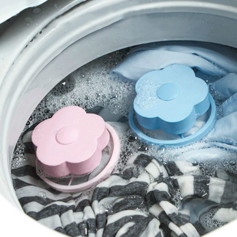 Zeagro 1 x Wiederverwendbare Waschmaschine Haarnetz Tasche Waschmaschine Haarfänger für die Waschmaschine Farbe zufällig tragbare Waschmaschine Lint Catcher Haarfilter Net Pouch