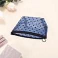 thumbnail image 3 of 3 Pcs Mesh Flocking Heart Pattern Makeup Bag for Vacation Business Travel Blue Mesh Fabric, 3 of 6
