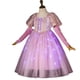 thumbnail image 4 of Vestido de princesa de pelo largo Vestido de niña Rapunzel Vestido de malla brillante de verano de manga corta, 4 of 6