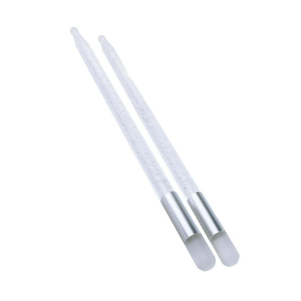 2 baquetas iluminadas y antideslizantes para principiantes y niños. Plata