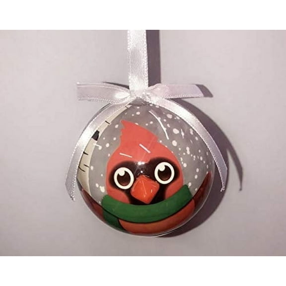 D&D Mini Blinking Cardinal Bird Christmas Ornament