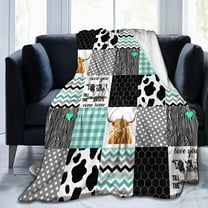 Cow Blanket Animals Fleece Flannel Warm and Plush Blanket Cow Print Throw Blanket for Bedroom Sofa Living Room 50X40 Inch