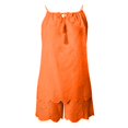 thumbnail image 4 of Women's Casual Loose Fit Solid Color Short Sleeve Tee and Pants Two Piece Shorts Suit Set, 4 of 5