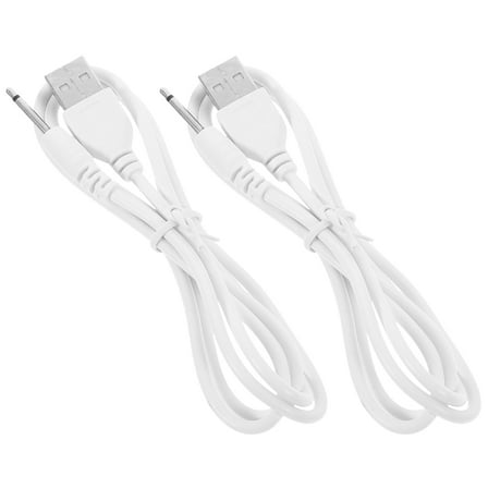 YUNLIGHTS 2Pcs White USB Dc Charger Cord Adapter 2.5mm for Appliance Table Lamp and Small Fan