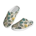 thumbnail image 2 of Goofa Vintage Leaves Print Womens Mens Cotton Lightweight House Slippers , Washable Home Slippers,Indoor Comfy Bedroom Cozy Slippers-40/41, 2 of 7