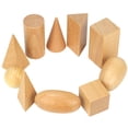 thumbnail image 1 of Wooden Building Block Funny Early Educational Geometric Building Block Toy Plaything for Kid (Khaki), 1 of 8