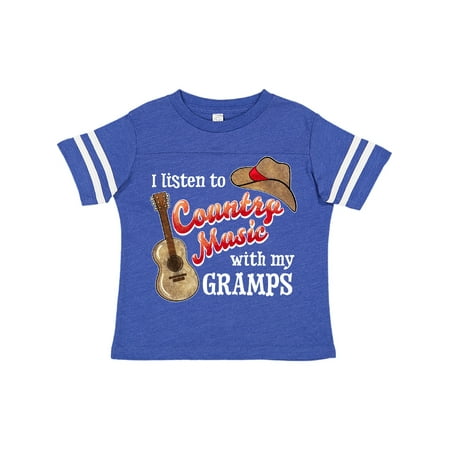 

Inktastic I Listen to Country Music with my Gramps Guitar and Hat Gift Toddler Boy or Toddler Girl T-Shirt