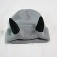 thumbnail image 2 of Halloween Devil Horn Hats Slouch Knit Crochet Beanie Winter Fall Warm Hip Hop Soft Caps for Indoor Outdoor, 2 of 7