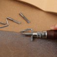 thumbnail image 4 of Professional Leather Craft Tools Kit Hand Sewing Stitching Punch Carving Work Saddle Groover Set Accessories Diy Tool, 4 of 5