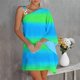 thumbnail image 5 of Mujeres verano sexy fuera del hombro casual impreso suelto media manga sling vestidos Fridja hj1228, 5 of 7