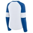 thumbnail image 3 of Women's Fanatics White/Royal Los Angeles Dodgers Blitz Package Raglan Lace-Up V-Neck Long Sleeve T-Shirt, 3 of 3