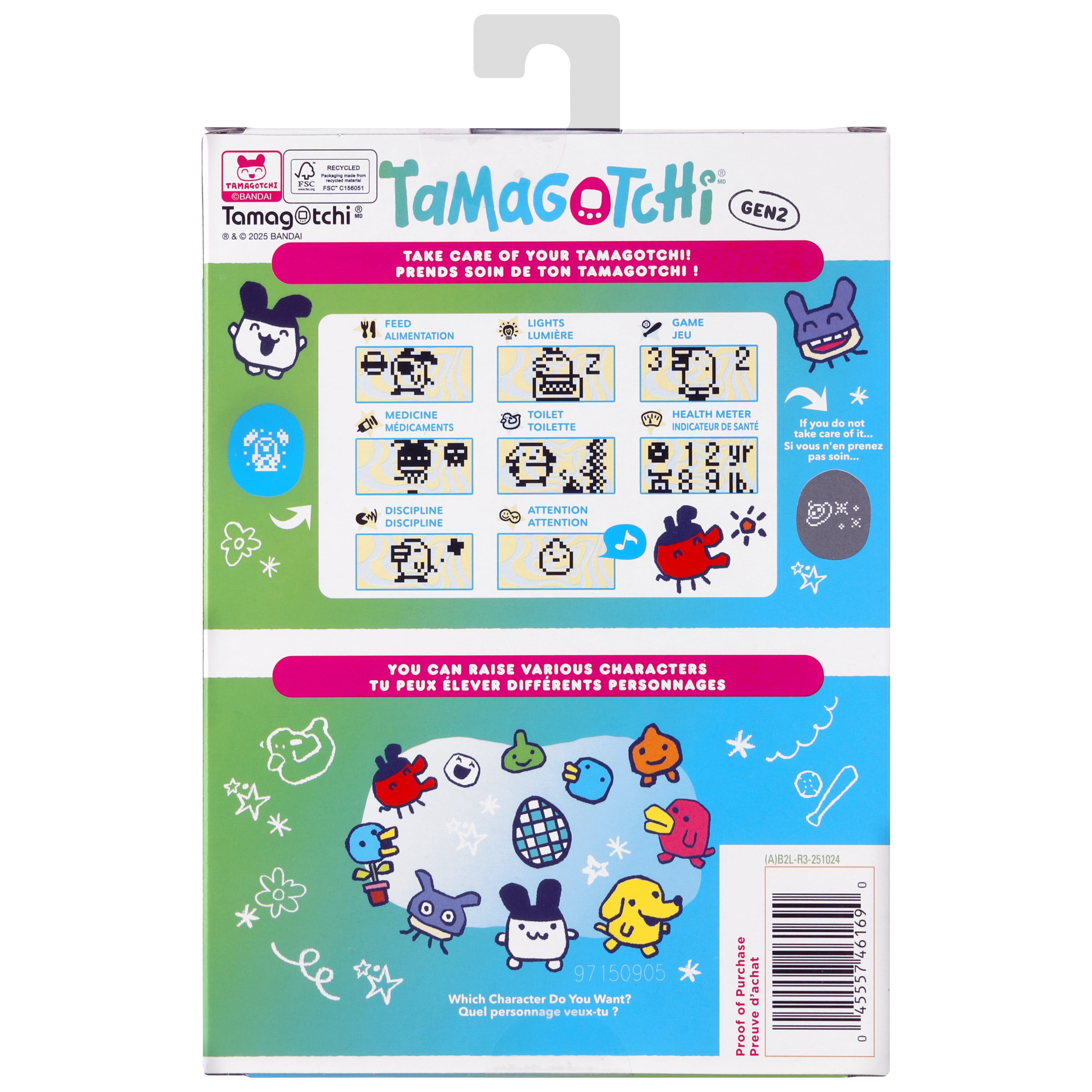 Tamagotchi Original - Tama Pajama, Generation 2 with Number game