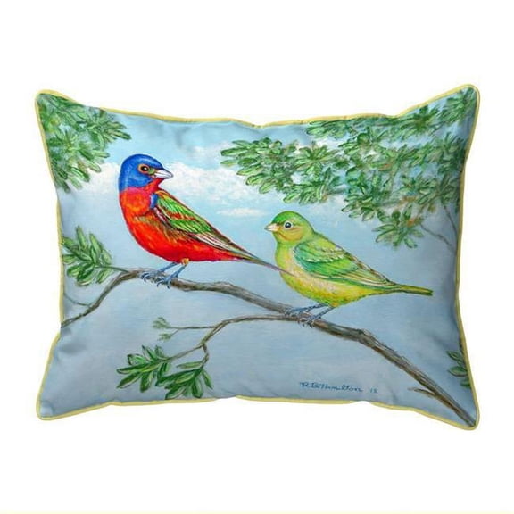 Betsy Drake SN890 11 x 14 in. Pair of Buntings Small Indoor & Outdoor Pillow