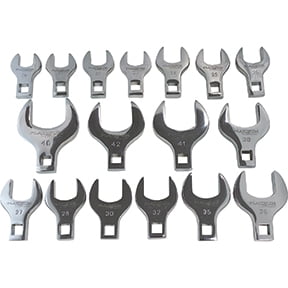 Platinum Tech 99380 17-PC. METRIC 1/2” DRIVE JUMBO CROWFOOT WRENCH SET PLT-99380