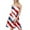 White, variant on Women's Casual Bandeau Dress with 4th of July Print, Sleeveless Summer Tank Dress with Ruffle Hem, Stylish Outfit for Festive Occasions,Blue L
