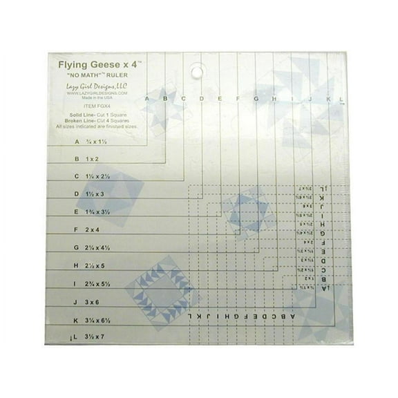 Lazy Girl Designs Flying GeeseX4 No Math Ruler