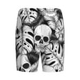 thumbnail image 5 of Fotbe Skull and palm leaves Pajama Shorts for Men, Men's Pajama Bottoms, Sleepwear,Short Pajama Pants-Large, 5 of 9