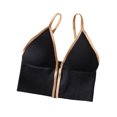 thumbnail image 1 of TheFound Women Solid Color Ribbed Bra Zipper Low Cut Sleeveless Backless Bra, 1 of 4