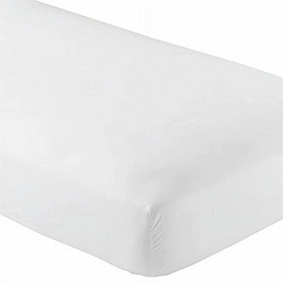 Queen Fitted Sheet Only - Soft & Comfy 100% Cotton- By Crescent Bedding (Queen , White)