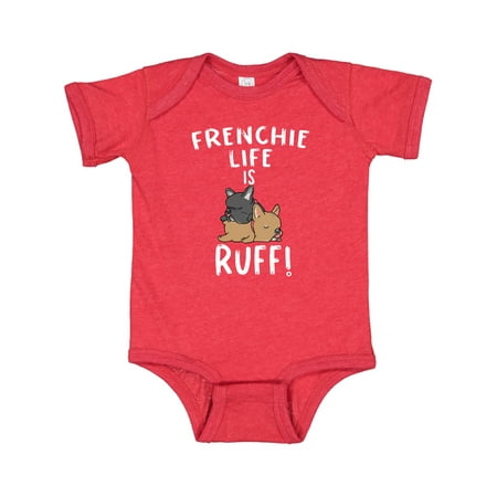 

Inktastic Frenchie Life is Ruff! Frenchie Pair Gift Baby Boy or Baby Girl Bodysuit