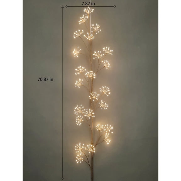 Hi-Line Gift Ltd. 70in LED Cluster Branch Indoor Christmas Decor Plug In Operated