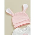 thumbnail image 5 of Inevnen My First Easter Baby Girl Boy Outfits 3PCS Infant Romper Bunny Pants Hat Clothes Set, 5 of 9