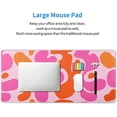 thumbnail image 4 of Pink Orange Cute Gaming Mouse Pad XXL Kawani Preppy Abstract Modern Extended Large Desk Mat Mousepad Non-Slip Rubber Base Stitched Edge Long Mousepad for Desktop Office PC, 35.4 x 15.7 inch, 4 of 5