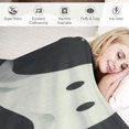 Chilfamy Ghost Faces Spooky Halloween Flannel Throw Blanket for Bed