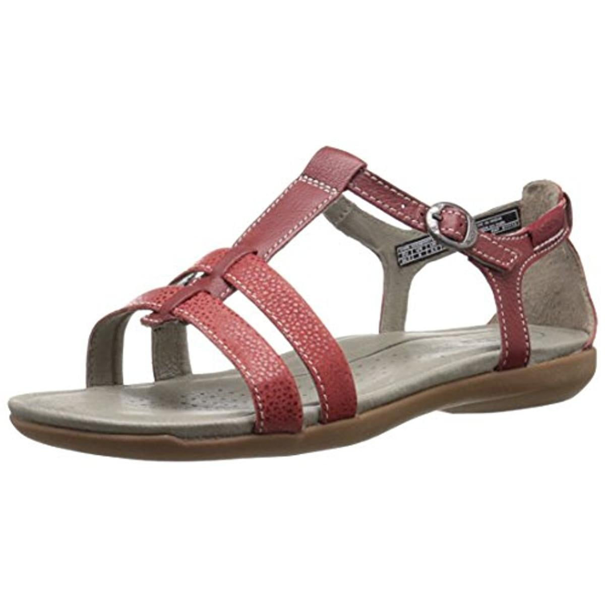 purple t strap sandals