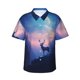 thumbnail image 1 of Balery Night Sky Elk Camisas hawaianas de manga corta para hombre, camisas playeras de corte holgado, camisas de vacaciones con botones,Medium, 1 of 7