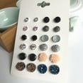 thumbnail image 2 of Ayyufe 12 Pairs Ear Studs Simple Wear-resistant Women Round Rhinestone Flower Earrings Set for Party, 2 of 4