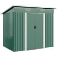 thumbnail image 1 of CoSoTower 7'x 4' Metal Patio Storage Shed Garden Lockable Shed Tool Utility Storage Unit, Green, 1 of 7