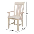 thumbnail image 7 of Vista Solid Wood Desk with 2 Drawers and Chair in Unfinished, 7 of 7